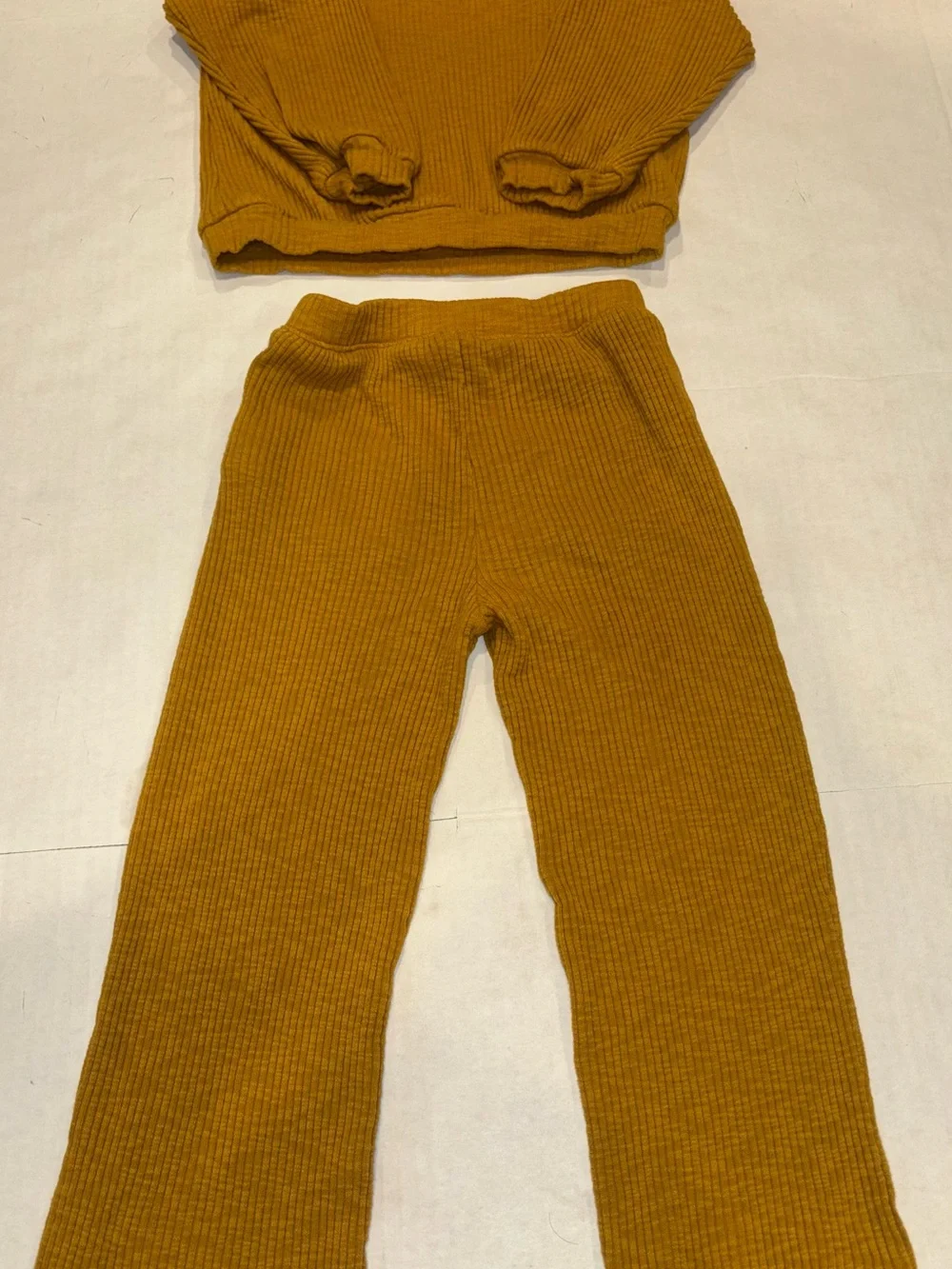Old Navy Kids Ribbed Jogger Set - Mustard Yellow